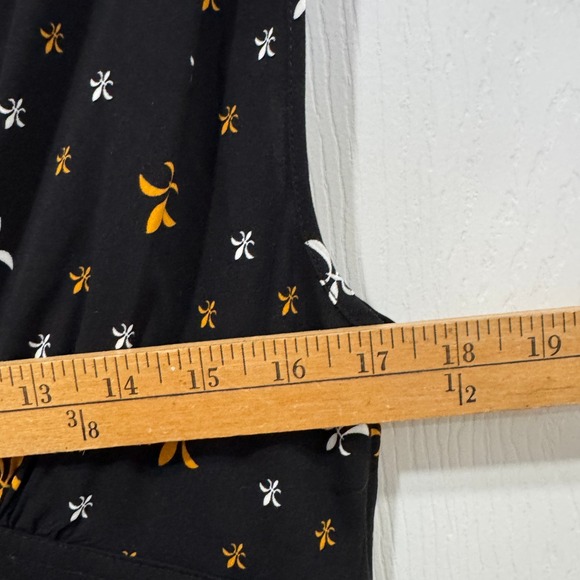 Trashy Diva Black Fleur de Lis V Neck Sleeveless Mini Dress Size 10 - Picture 7 of 9